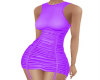 Shirred Purple Dress