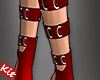 Cage Boots Red