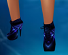Electric Blue Black Shoe