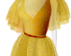 J-Yellow  lace gown