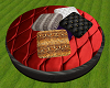 Red/Blk Rnd Couch