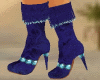 (ML) Blue Suede Boots