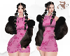 DRA Black Fur Coat