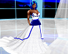 Blue N White Wed Dress