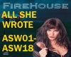 FIREHOUSE- ALL SHE WROTE
