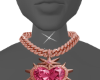 Pink heart Spike chain