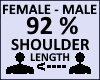 Shoulder length 92%