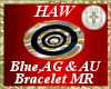 Blue,AG & AU Bracelet MR