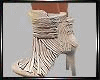 E* Beige Leather Boots
