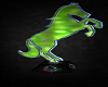 green neon horse