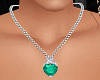 Silver necklaces Green2