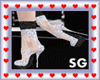 *SG| white high heels