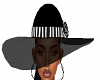 Black hat fashion floppy