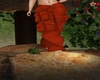 D RED CARGO PANTS