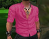 pink open shirt