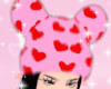 $ Hearts fur hat