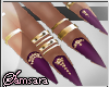 "Nails +Gold (plum)