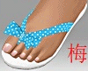 梅  blue flip flops
