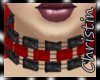 Black and red choker