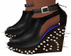 Black LeatherSpike Shoes