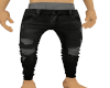 black jeans with ripes