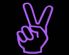 NEON CLUB PEACE SIGN