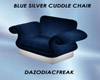 Blue Silver Cuddle Chair