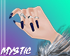 Sapphire Silver Nails
