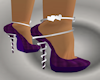 silver heart purple heel