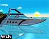Rich luxury yacht
