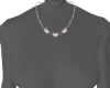 H' Lilac Butterfly Neck