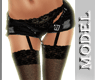 [M]lacy garter shorts