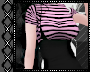 [Striped Dress] Blk/Pink