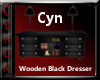 Wooden Black Dresser