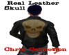 Real Leather Skull BK