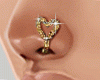 Gold Heart Nose Piercing
