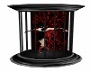 black/red dance cage