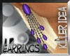 !K! Earrings - Purple