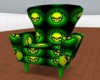 green skull chair