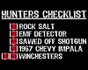 Hunters checklist