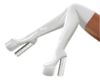 Latex Boots white shine