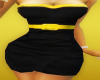 !SSS!black yellow dress