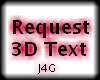 3D Text Request