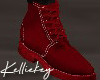 M Red boots