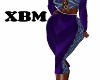 Purple Ankara Skirt XBM