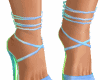 Sun Heels Blue Green