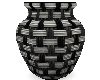 Wicker vase black white