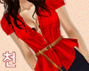 ! Belted Red Blouse