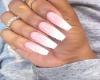 PINK FADE  WHITE NAILS