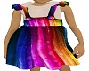 kids cream rainbow dress